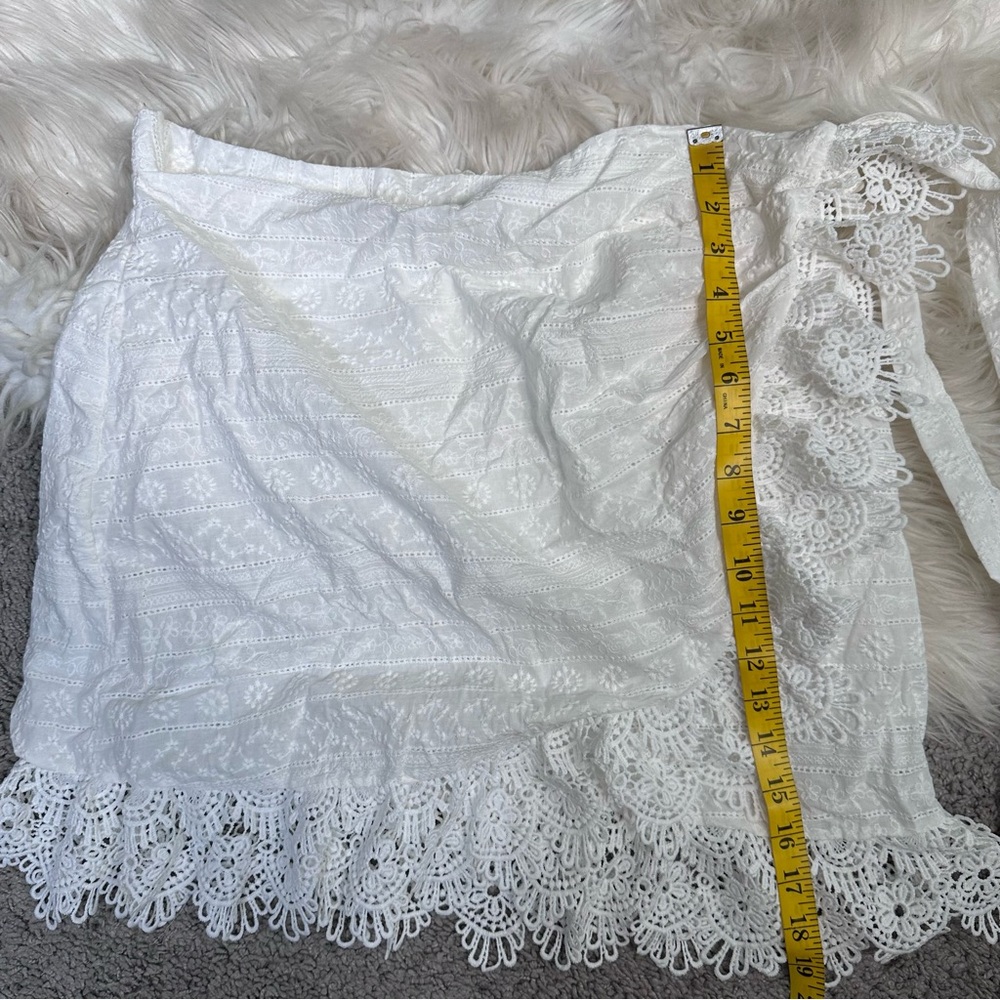 Nwt White eyelet‎ trim wrap Skirt Set - Picture 7 of 7